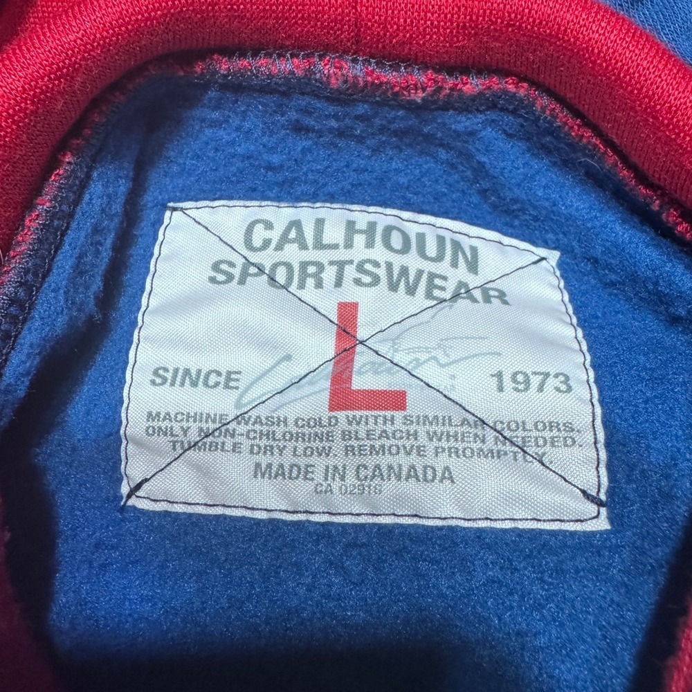 Calhoun Hoodie Mens Large NHL New York Rangers Blue Blokcore Sporty Pullover 936 - Picture 9 of 11